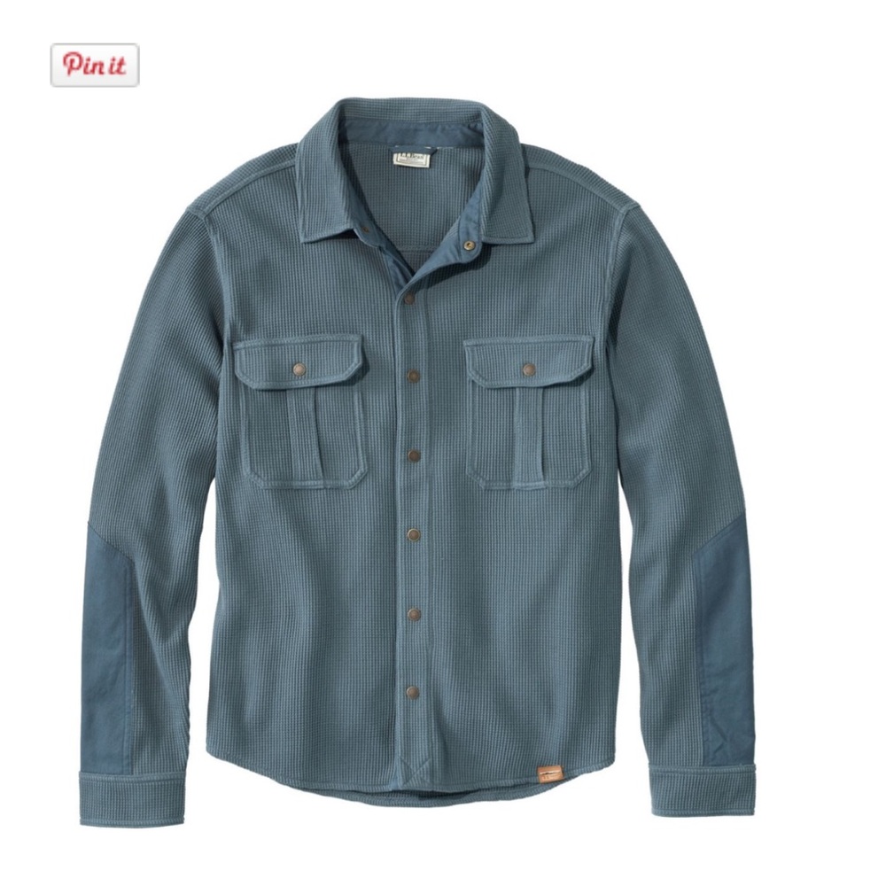 L.L. Bean Men’s BeanBuilt Waffle Overshirt Shirt. Size XLT. Untucked Fit.